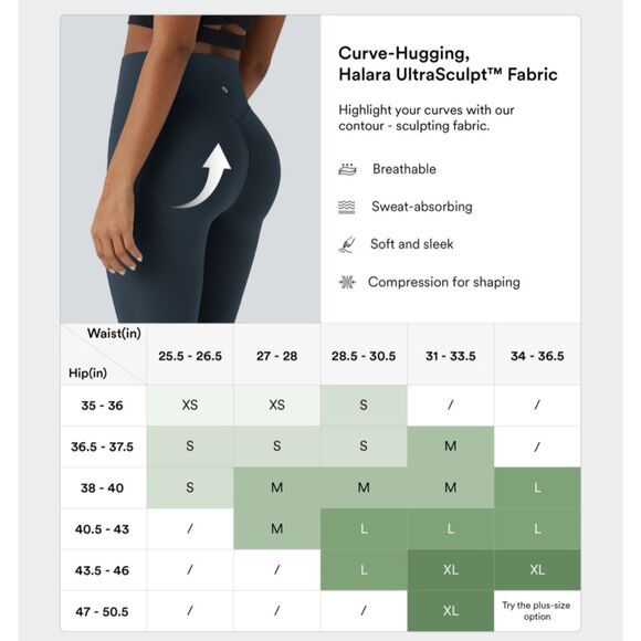 HALARA High-Waisted Gray Leggings - Picture 10 of 10